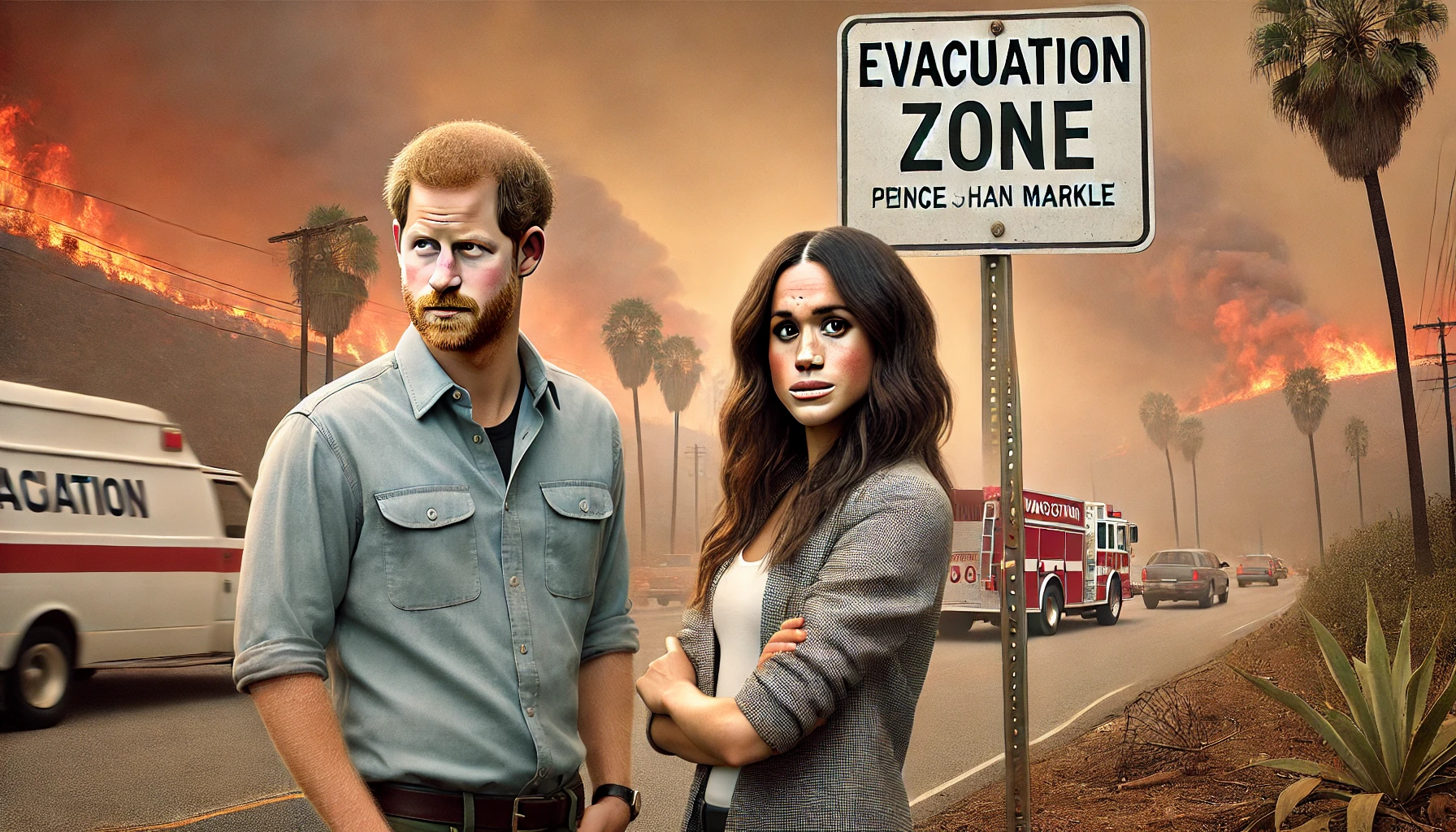 Prince Harry and Meghan Markle Visit LA Fire Evacuation Sites